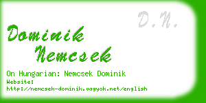 dominik nemcsek business card